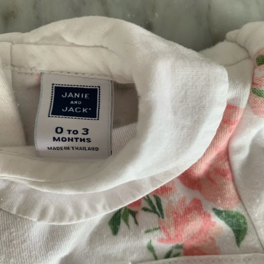 Janie and jack floral footed onesie 3m